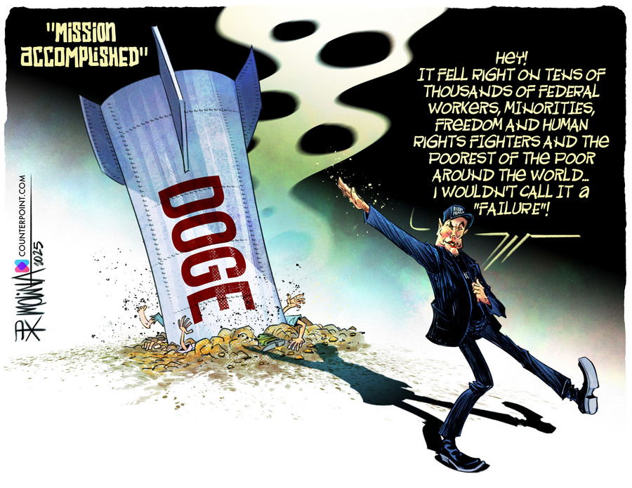 Title:  Mission Accomplished.  Image:  Missile labeled 