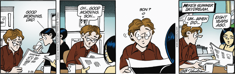 Doonesbury by Garry Trudeau on Mon, 26 May 2025