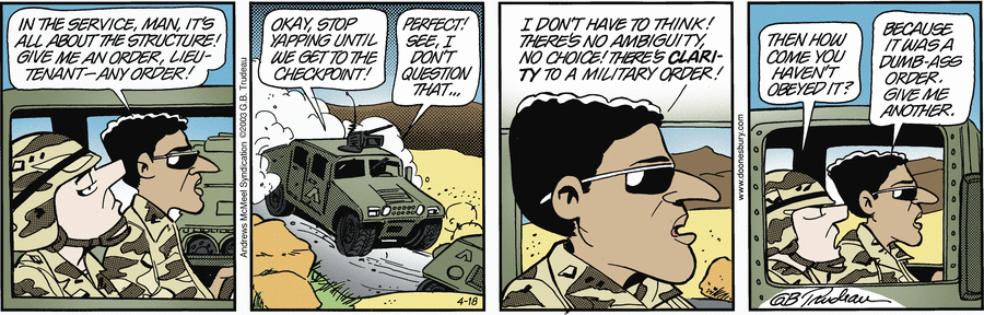 Doonesbury by Garry Trudeau on Fri, 18 Apr 2025
