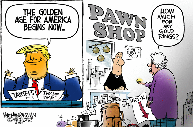 Walt Handelsman by Walt Handelsman on Fri, 04 Apr 2025