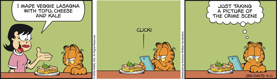 Garfield by Jim Davis on Fri, 11 Apr 2025