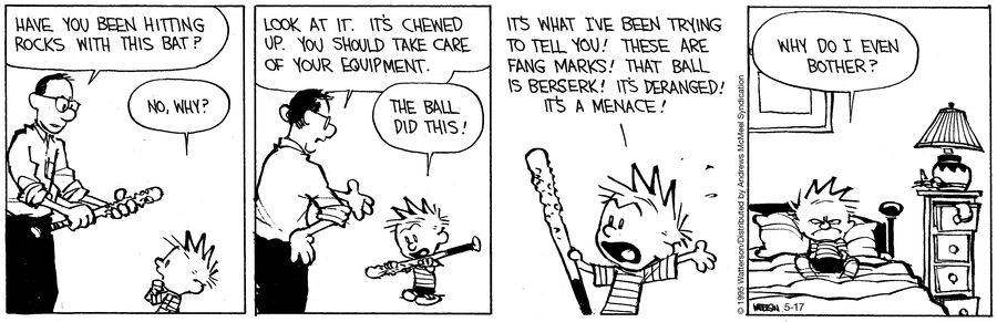 Calvin and Hobbes by Bill Watterson on Sat, 17 May 2025