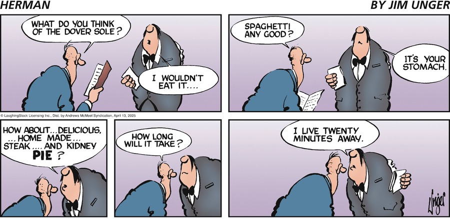 Herman by Jim Unger on Sun, 13 Apr 2025