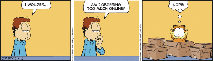 Garfield by Jim Davis on Sat, 12 Apr 2025