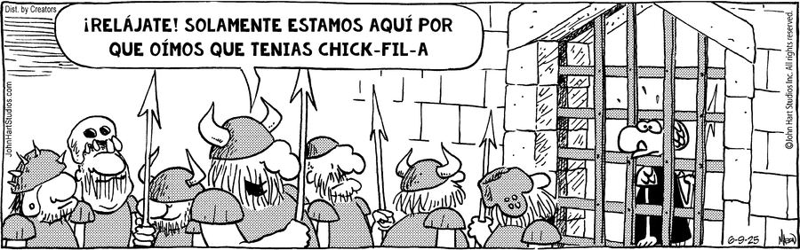 Wizard of Id en Español by Parker and Hart on Mon, 09 Jun 2025