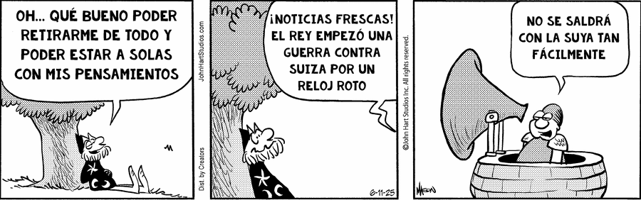 Wizard of Id en Español by Parker and Hart on Wed, 11 Jun 2025