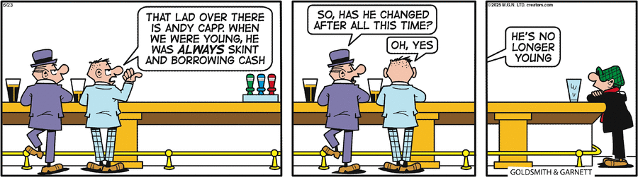 Andy Capp by Reg Smythe on Mon, 23 Jun 2025