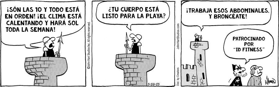 Wizard of Id en Español by Parker and Hart on Mon, 26 May 2025