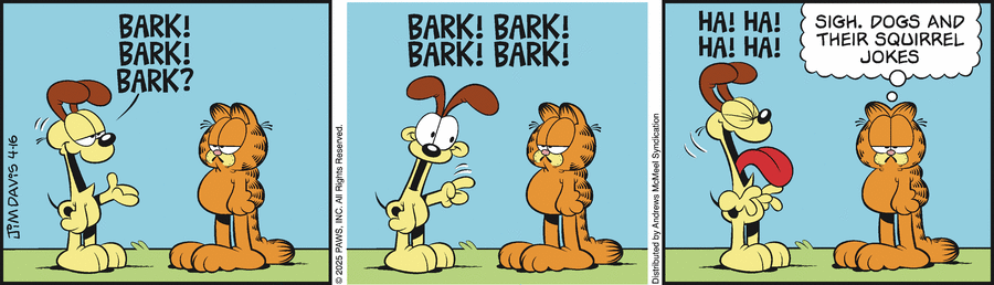 Garfield by Jim Davis on Wed, 16 Apr 2025