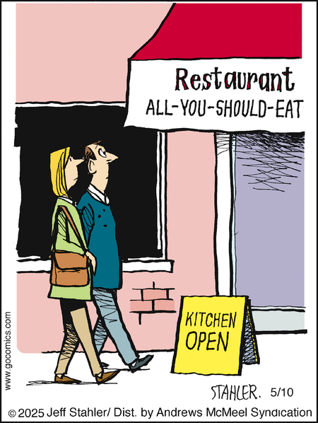 Moderately Confused by Jeff Stahler  on Sat, 10 May 2025