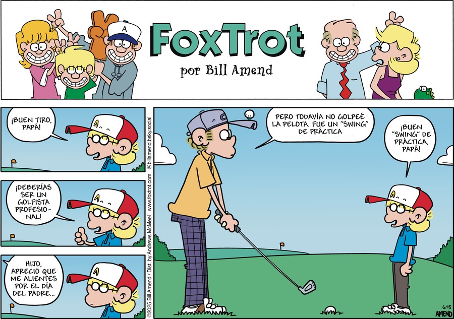 FoxTrot en Español by Bill Amend on Sun, 15 Jun 2025
