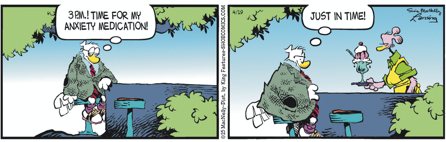 Shoe by Gary Brookins and Susie MacNelly on Sat, 19 Apr 2025