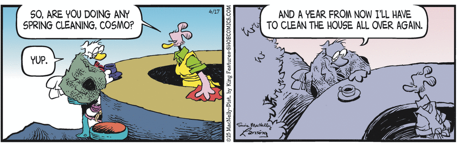Shoe by Gary Brookins and Susie MacNelly on Thu, 17 Apr 2025