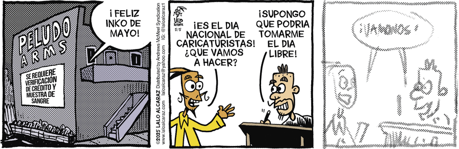 La Cucaracha en Español by Lalo Alcaraz on Mon, 05 May 2025