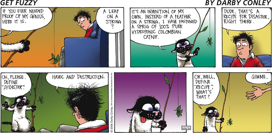 Get Fuzzy by Darby Conley on Sun, 11 May 2025