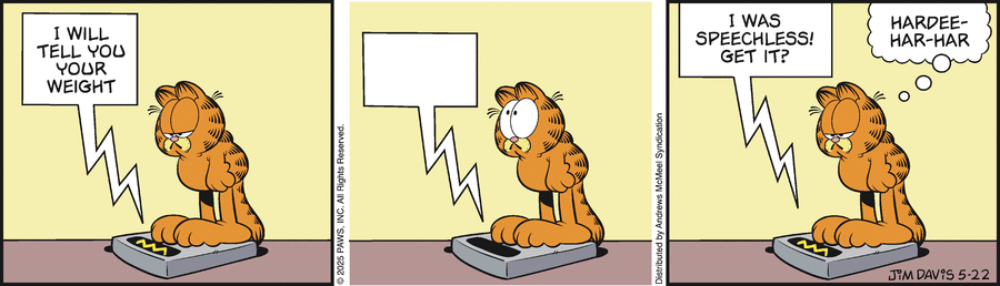 Garfield by Jim Davis on Thu, 22 May 2025