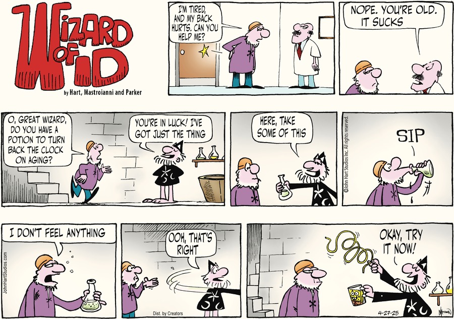 Wizard of Id by Parker and Hart on Sun, 27 Apr 2025