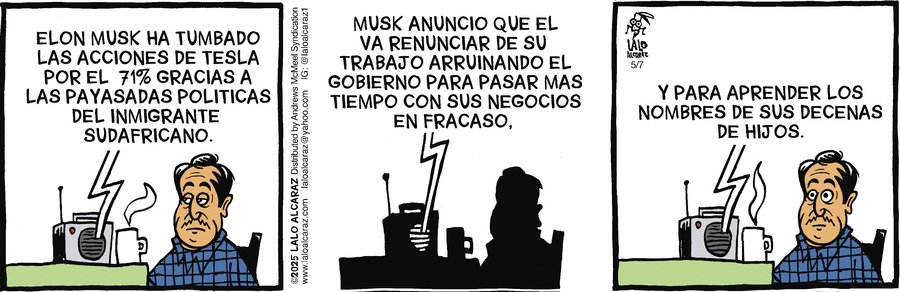 La Cucaracha en Español by Lalo Alcaraz on Wed, 07 May 2025
