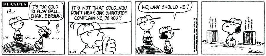 Peanuts by Charles Schulz for March 12, 1975 | GoComics