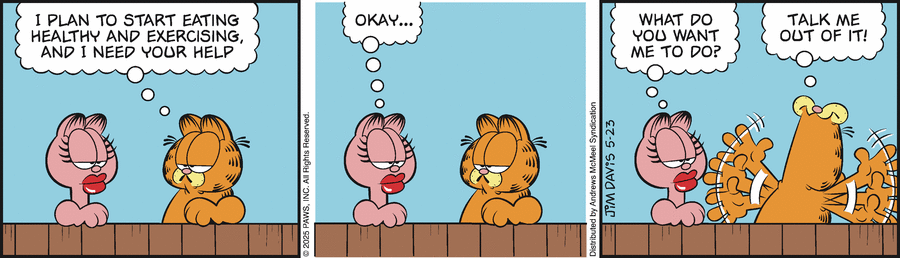 Garfield by Jim Davis on Fri, 23 May 2025