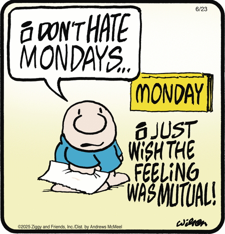 Ziggy by Tom Wilson & Tom II for Mon, 23 Jun 2025