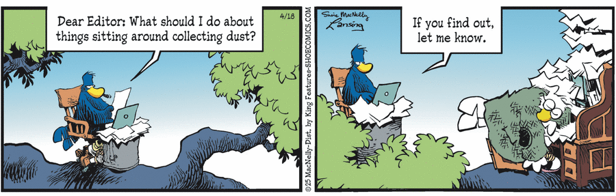 Shoe by Gary Brookins and Susie MacNelly on Fri, 18 Apr 2025