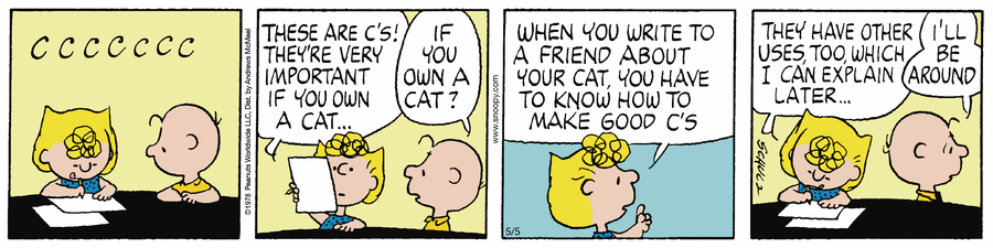 Peanuts by Charles Schulz on Mon, 05 May 2025