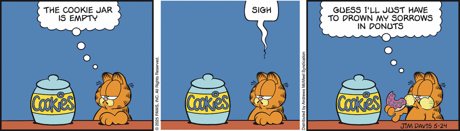 Garfield by Jim Davis on Sat, 24 May 2025