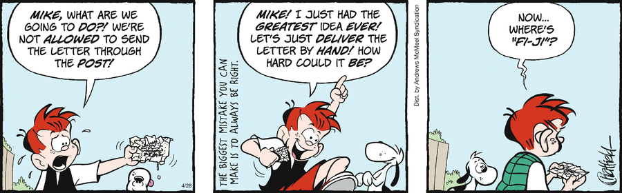 Ginger Meggs by Jason Chatfield on Mon, 28 Apr 2025