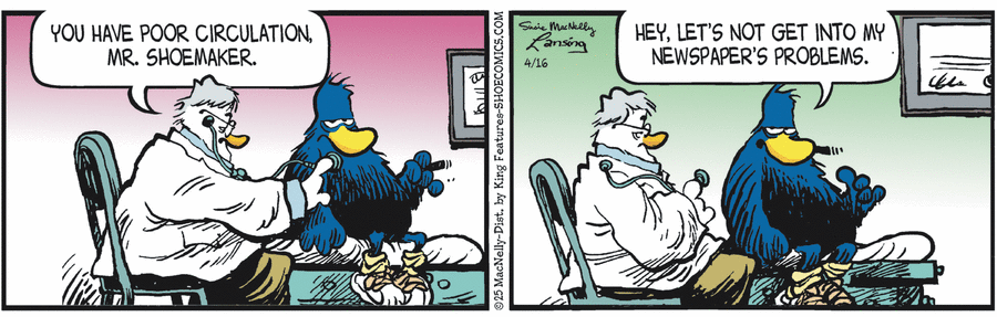 Shoe by Gary Brookins and Susie MacNelly on Wed, 16 Apr 2025