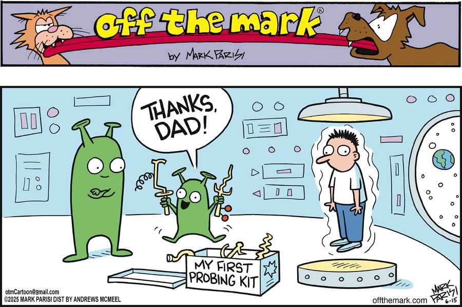 Off the Mark by Mark Parisi on Sun, 15 Jun 2025