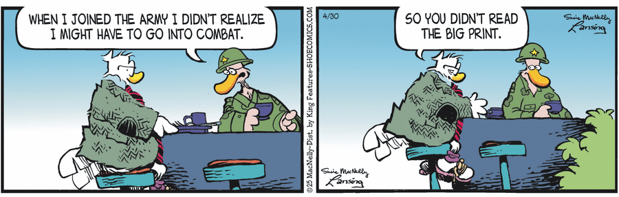 Shoe by Gary Brookins and Susie MacNelly on Wed, 30 Apr 2025