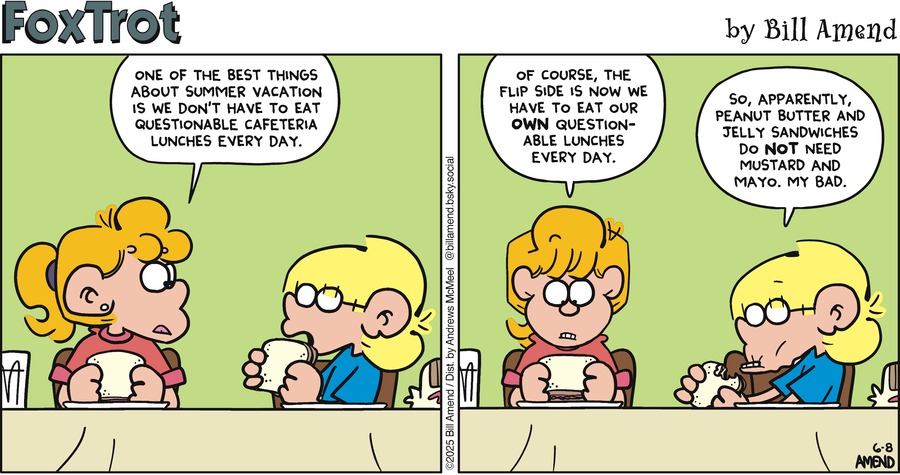 FoxTrot by Bill Amend on Sun, 08 Jun 2025
