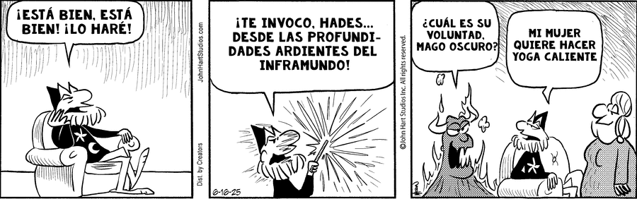 Wizard of Id en Español by Parker and Hart on Mon, 16 Jun 2025