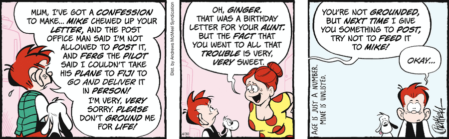 Ginger Meggs by Jason Chatfield on Wed, 30 Apr 2025