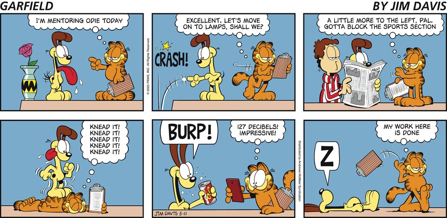 Garfield by Jim Davis on Sun, 11 May 2025