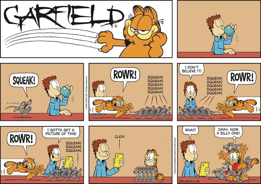 Garfield by Jim Davis on Sun, 25 May 2025