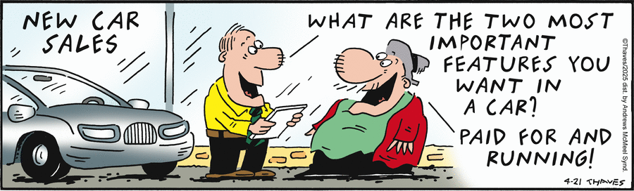 Frank and Ernest by Thaves  on Mon, 21 Apr 2025