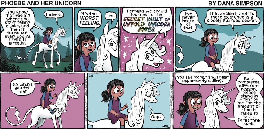 Phoebe and Her Unicorn by Dana Simpson on Sun, 01 Jun 2025
