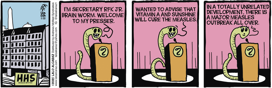 La Cucaracha by Lalo Alcaraz on Thu, 22 May 2025