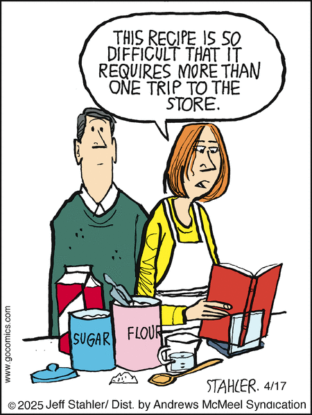 Moderately Confused by Jeff Stahler  on Thu, 17 Apr 2025