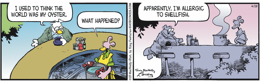 Shoe by Gary Brookins and Susie MacNelly on Tue, 29 Apr 2025