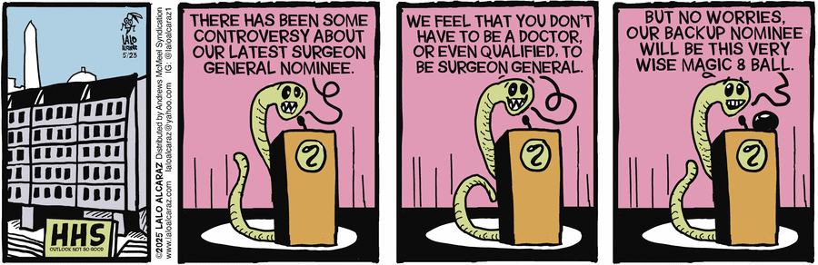 La Cucaracha by Lalo Alcaraz on Fri, 23 May 2025