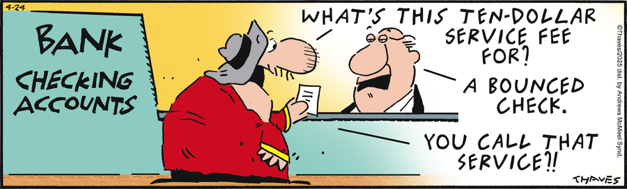 Frank and Ernest by Thaves  on Thu, 24 Apr 2025