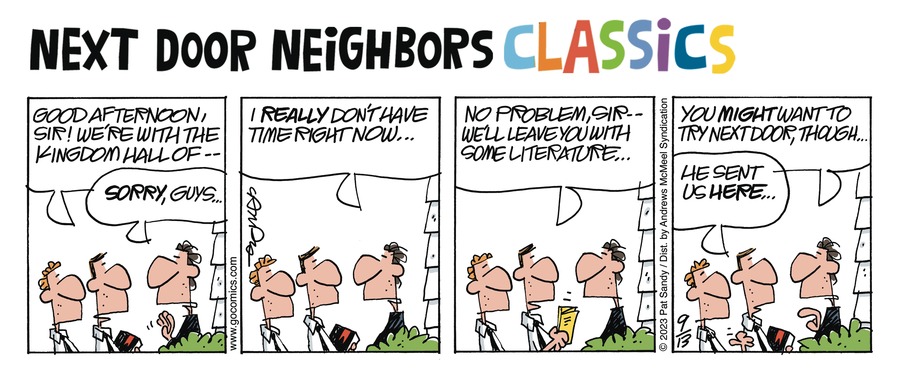 Next Door Neighbors by Pat Sandy on Sun, 13 Apr 2025