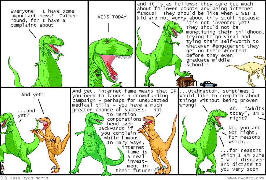 Dinosaur Comics by Ryan North on Tue, 20 May 2025