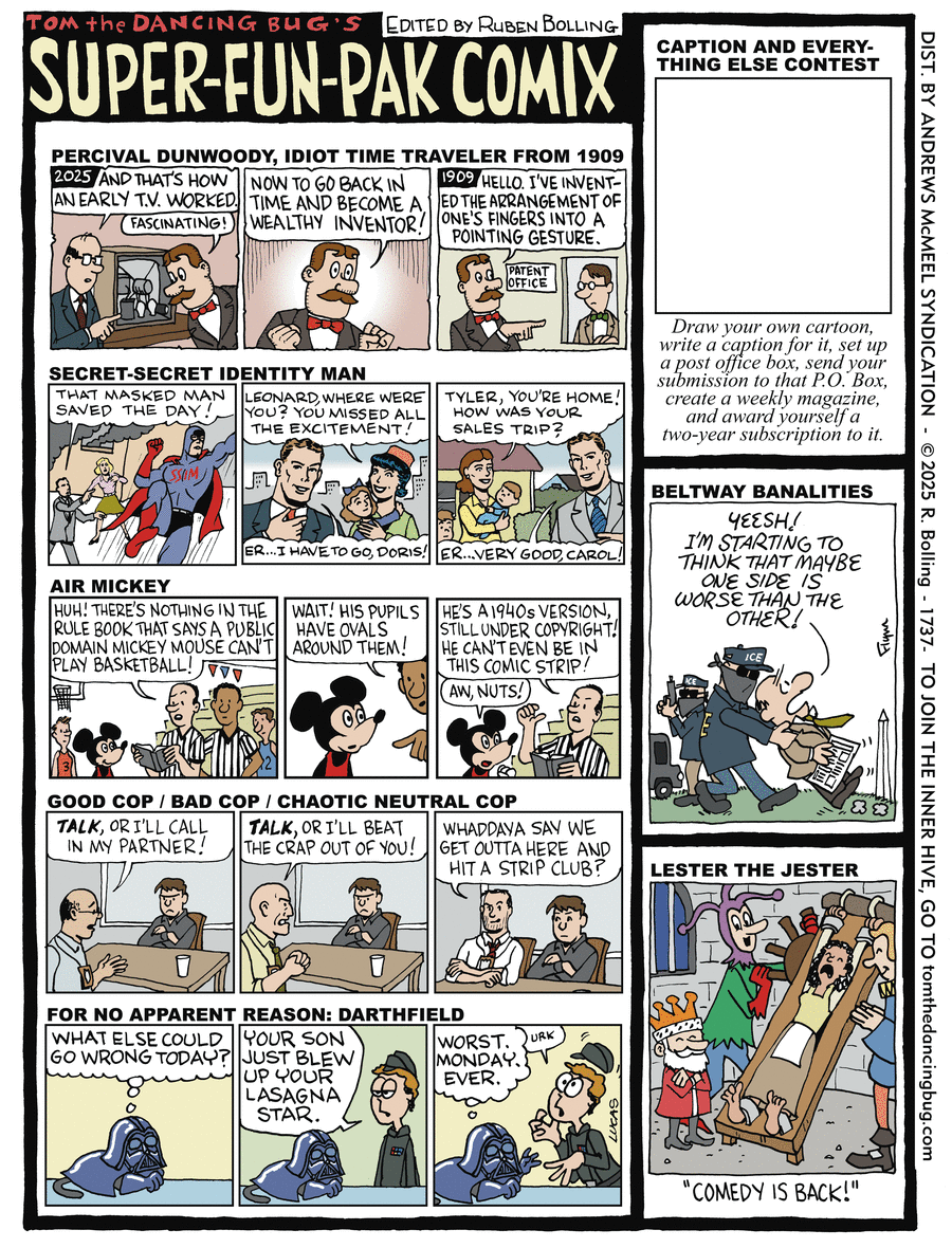 Tom the Dancing Bug by Ruben Bolling on Fri, 30 May 2025