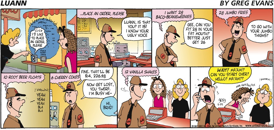 Luann Againn by Greg Evans on Sun, 25 May 2025
