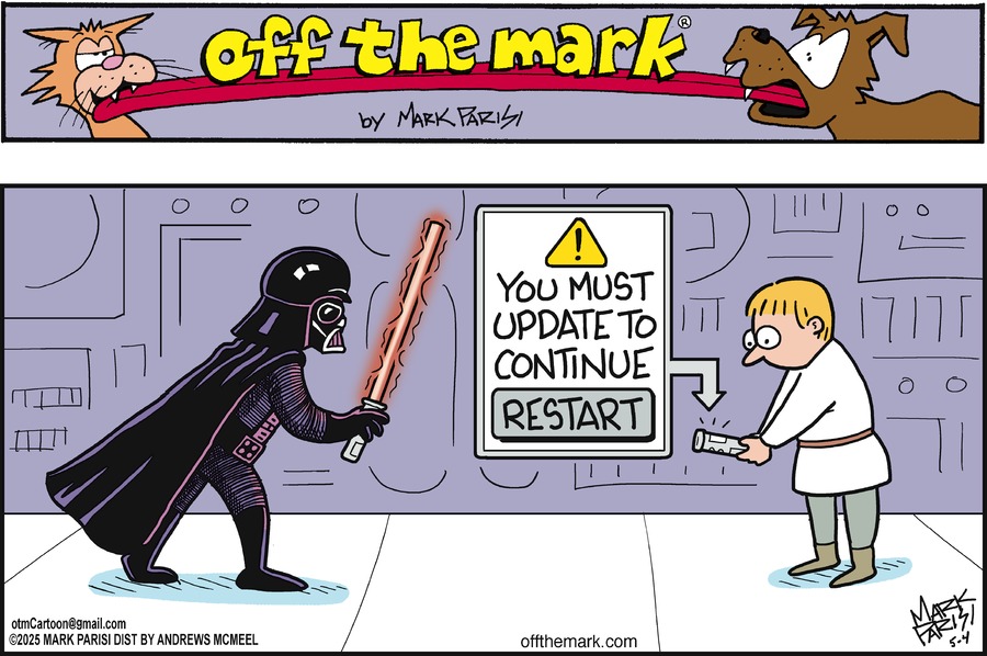 Off the Mark by Mark Parisi on Sun, 04 May 2025