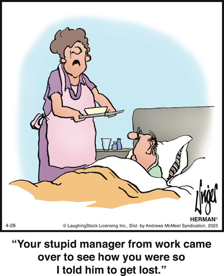 Herman by Jim Unger on Mon, 28 Apr 2025
